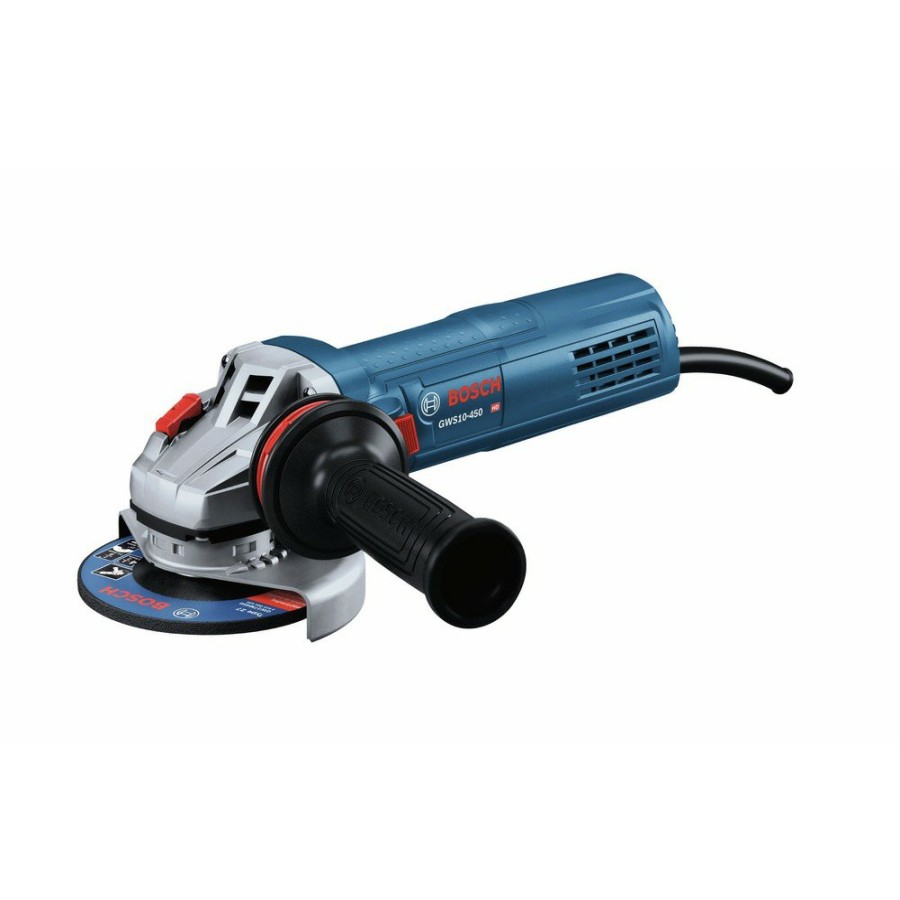 Power Tools Bosch Angle Grinders | Factory Reconditioned Bosch Gws10-450P-Rt 120V 10 Amp 4-1/2 In. Corded Ergonomic Angle Grinder With Lock-On Paddle Switch