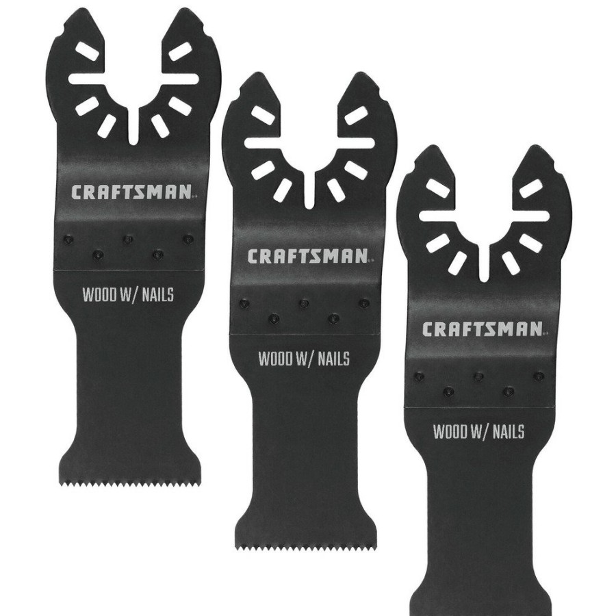 Power Tool Accessories Craftsman | Craftsman Cmao102-3 1-1/8 In. Bi-Metal Wood And Metal Oscillating Blades (3/Pack)