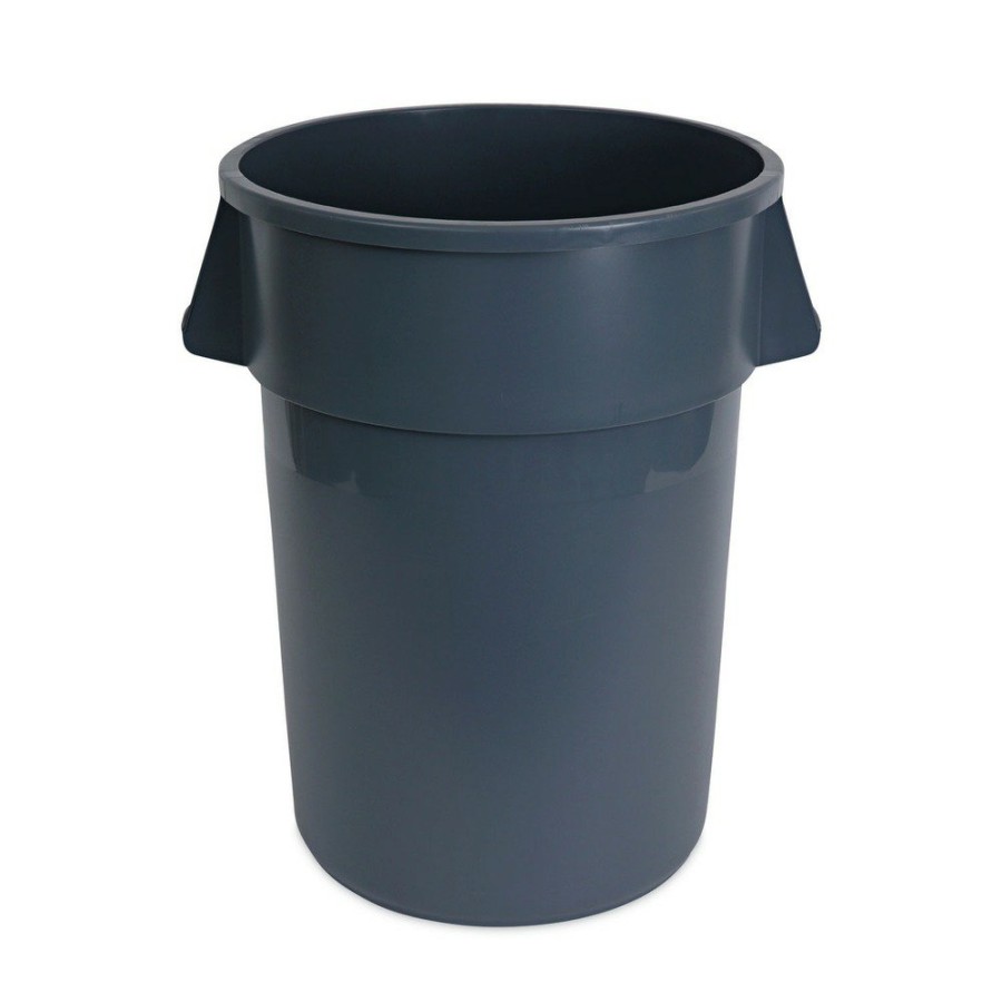 Facility Maintenance & Supplies Boardwalk | Boardwalk 3485199 44 Gallon Plastic Round Waste Receptacle - Gray