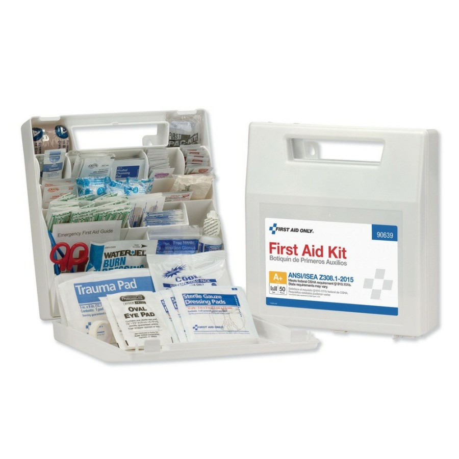 Safety Equipment First Aid Only First Aid And Emergency Kits | First Aid Only 90639 Ansi Class Aplus First Aid Kit For 50 People With Plastic Case (1-Kit)