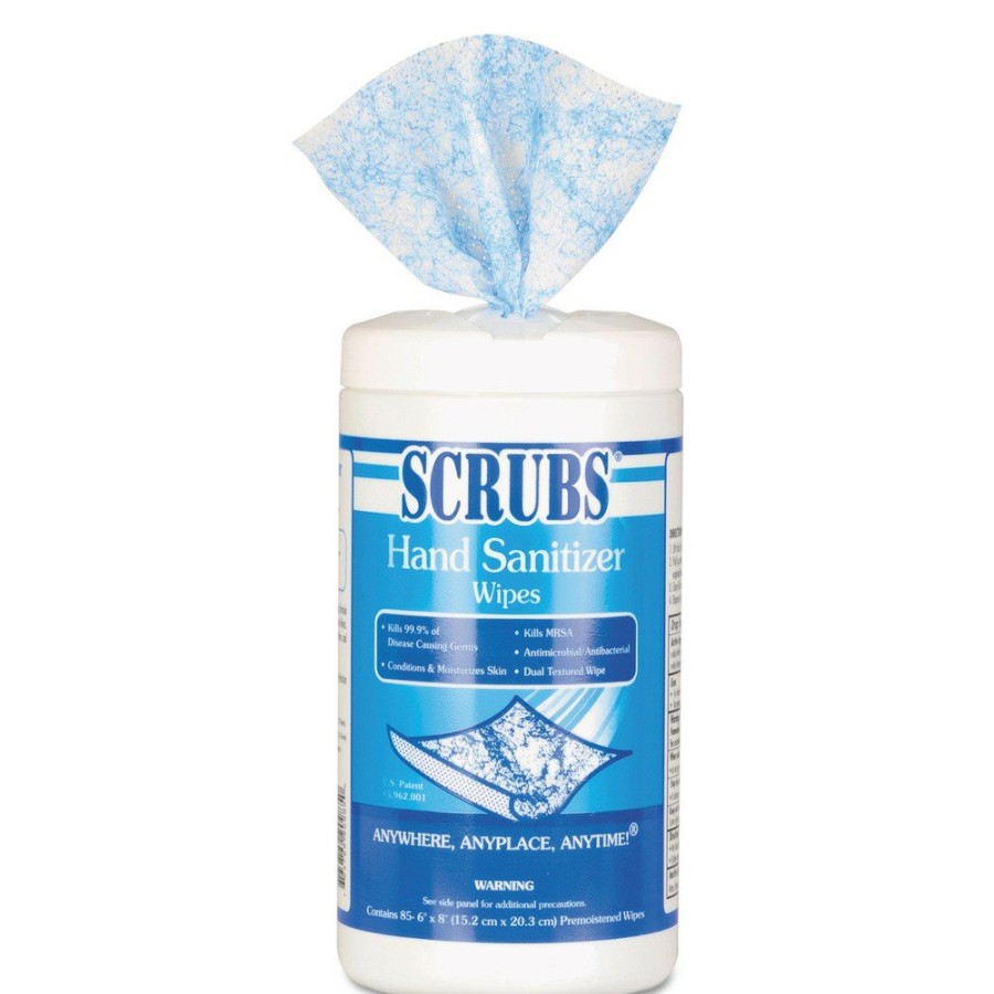 Facility Maintenance & Supplies SCRUBS Hand Wipes | Scrubs 90985 85/Can 6 Cans/Carton 6 X 8 Hand Sanitizer Wipes