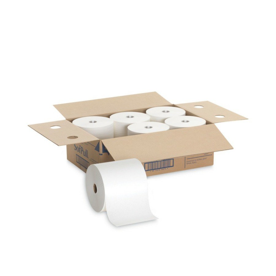 Facility Maintenance & Supplies Georgia Pacific Professional | Georgia Pacific Professional 26470 7.87 In. X 1000 Ft. 1-Ply Hardwound Nonperforated Paper Towel Roll - White (6 Rolls/Carton)