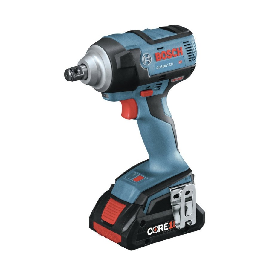 Power Tools Bosch | Factory Reconditioned Bosch Gds18V-221B25-Rt 18V Ec Brushless Lithium-Ion 1/2 In. Cordless Impact Wrench Kit (4 Ah)