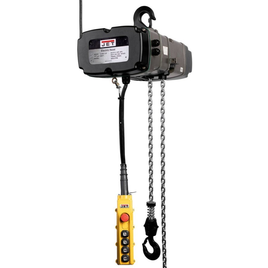 Material Handling JET | Jet 144004 460V 11 Amp Ts Series 2 Speed 1 Ton 10 Ft. Lift 3-Phase Electric Chain Hoist