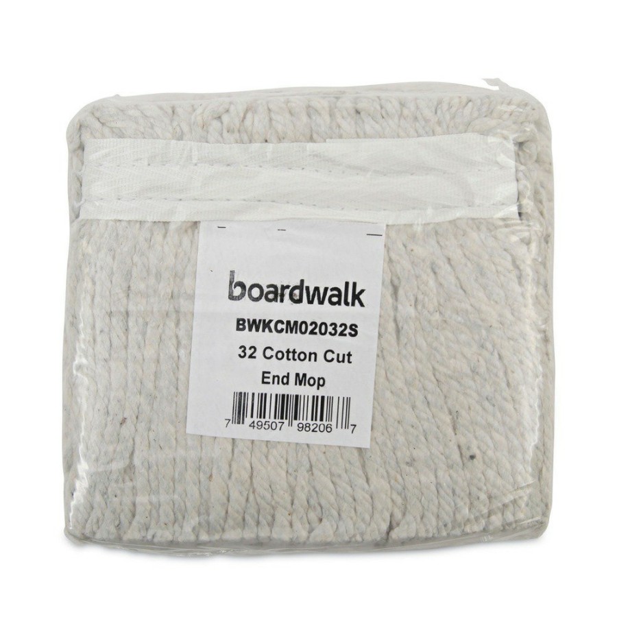 Facility Maintenance & Supplies Boardwalk Cleaning Tools | Boardwalk Bwkcm02032S #32 Cut-End Cotton Mop Head - White (12/Carton)