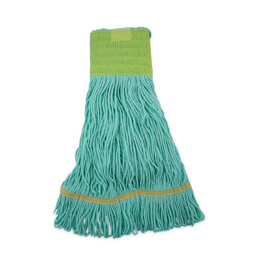 Facility Maintenance & Supplies Boardwalk Cleaning Tools | Boardwalk Bwk1200Mct Ecomop 12/Carton Recycled Fibers, Looped-End Mop Head - Medium, Green