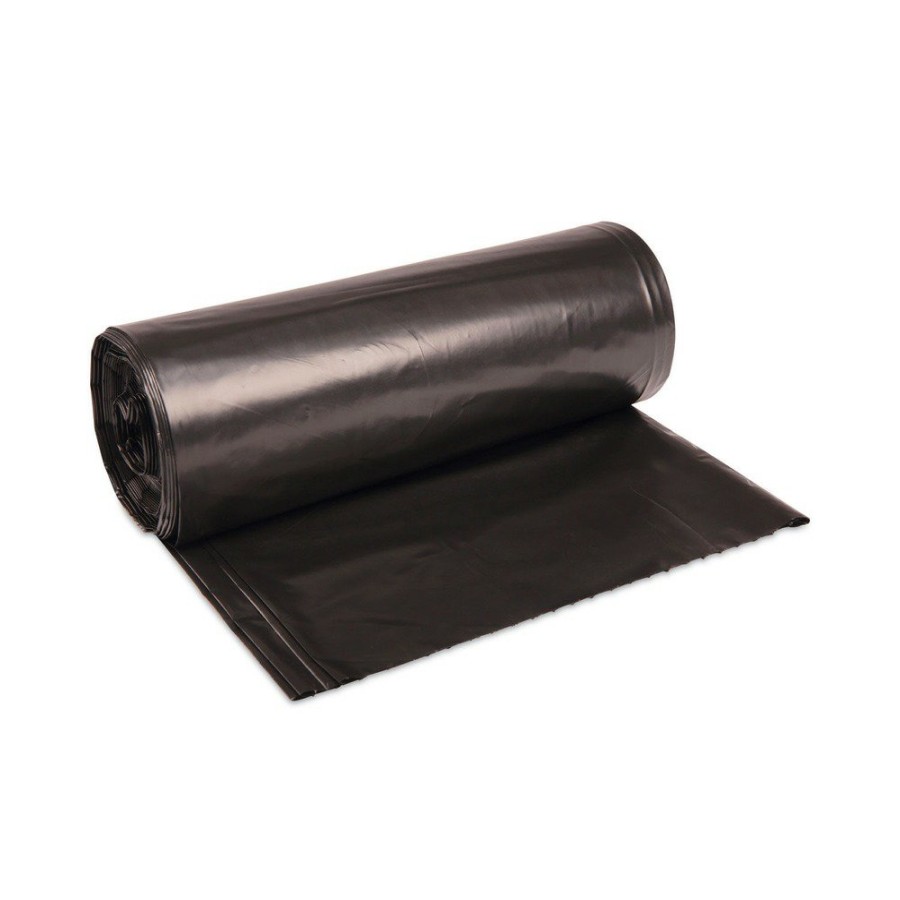 Facility Maintenance & Supplies Boardwalk | Boardwalk V8647Ekkr01 19 Microns 43 In. X 47 In. 56 Gallon High-Density Can Liners - Black (150/Carton)