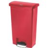 Facility Maintenance & Supplies Rubbermaid Commercial | Rubbermaid Commercial 1883566 Streamline 13-Gallon Front Step Style Resin Step-On Container - Red