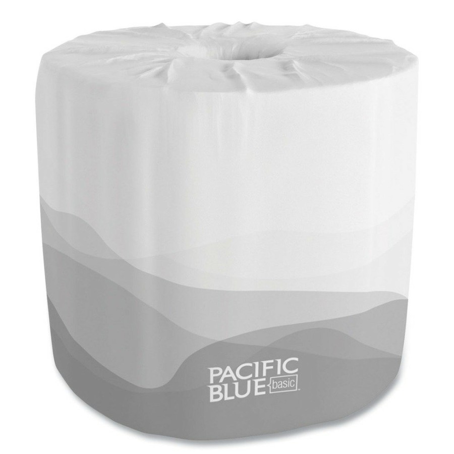 Facility Maintenance & Supplies Georgia Pacific Professional | Georgia Pacific Professional 19881/01 1-Ply Pacific Blue Basic Embossed Septic Safe Bathroom Tissue - White (80 Rolls/Carton)