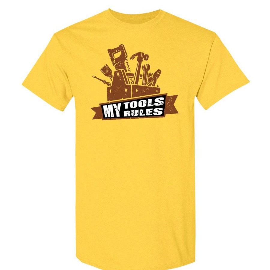 Clothing And Gear Buzz Saw | Buzz Saw Pr1234822X "My Tools Rule" Premium Cotton Tee Shirt - 2Xl, Yellow