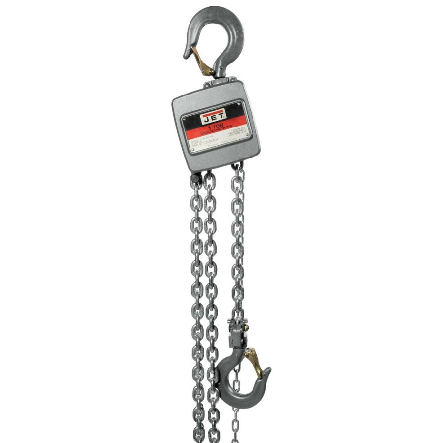 Material Handling JET | Jet 133115 Al100 Series 1 Ton Capacity Aluminum Hand Chain Hoist With 15 Ft. Of Lift