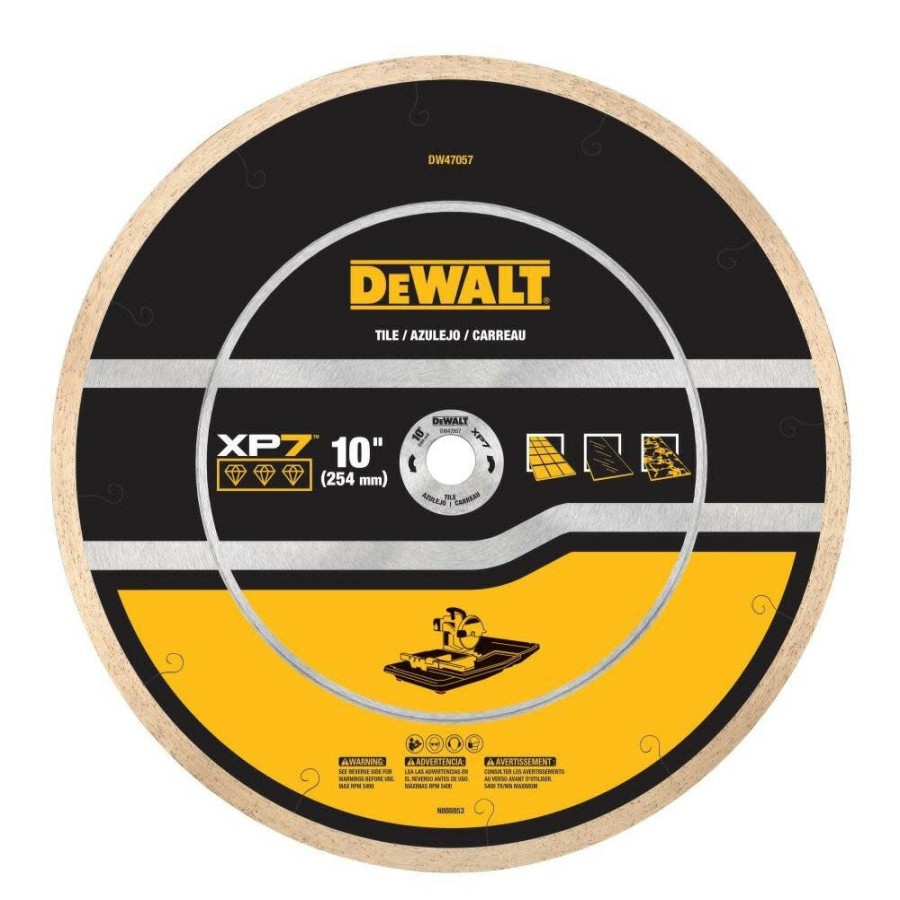 Power Tool Accessories Dewalt Circular Saw Blades | Dewalt Dw47057 10 In. Xp7 Tile Diamond Blades