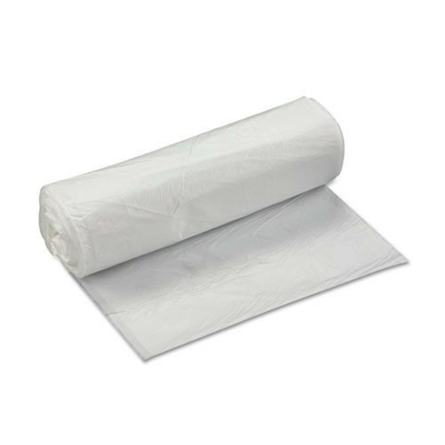 Facility Maintenance & Supplies Inteplast Group | Inteplast Group S334013N 33 Gal. 13 Microns 33 In. X 40 In. High-Density Interleaved Commercial Can Liners - Clear (25 Bags/Roll, 20 Rolls/Carton)