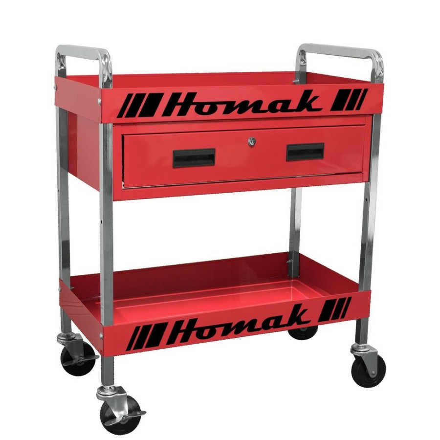 Tool Storage Homak | Homak Rd06030210 30 In. 1-Drawer Service Cart - Red