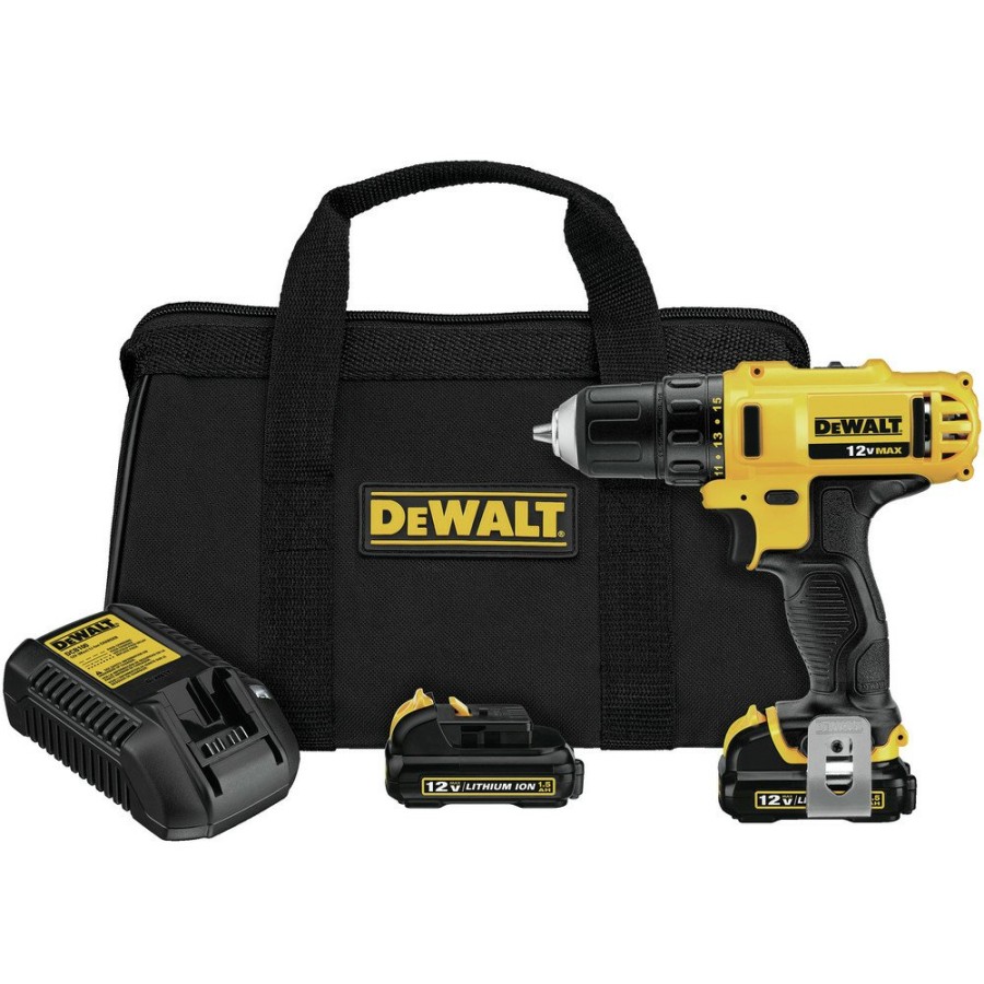 Power Tools Dewalt Drill Drivers | Dewalt Dcd710S2 12V Max Lithium-Ion Cordless 3/8 In. Drill/Driver Kit (1.5 Ah)