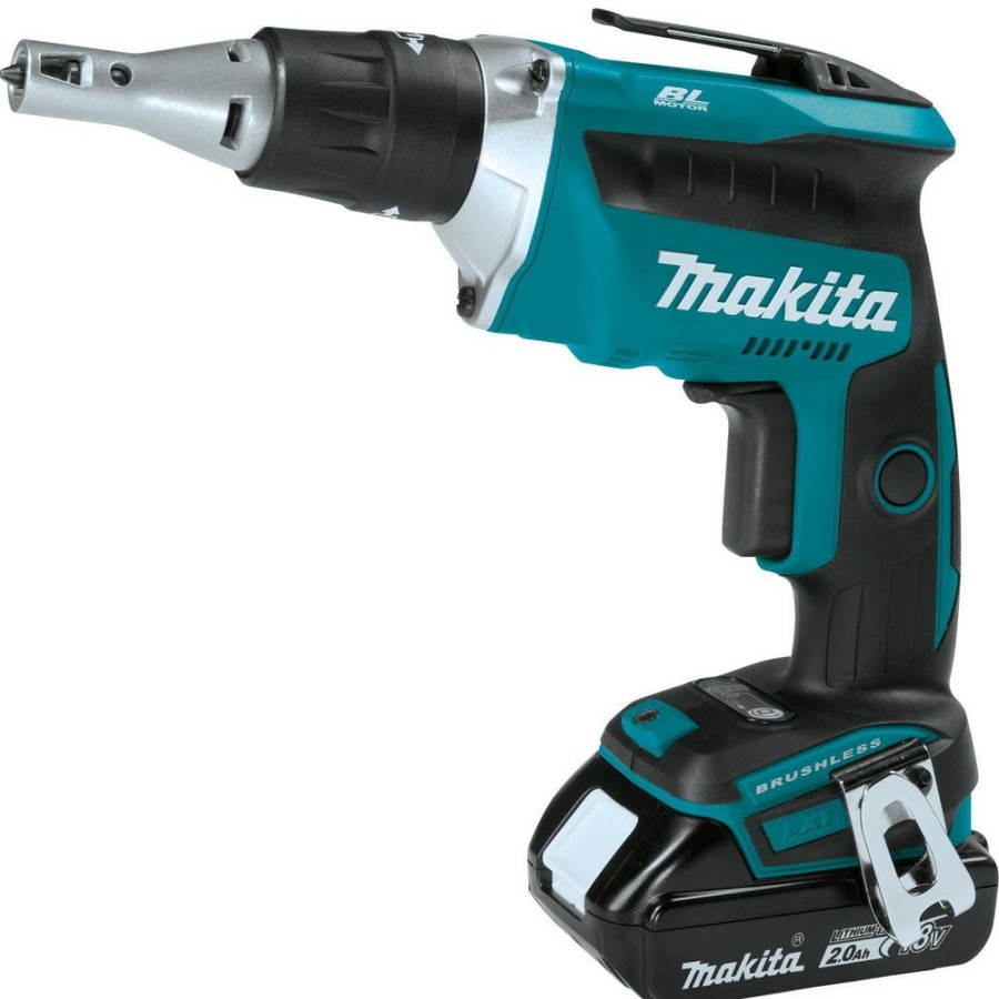 Power Tools Makita Screw Guns | Makita Xsf03R 18V Lxt 2.0 Ah Lithium-Ion Compact Brushless Cordless 4,000 Rpm Drywall Screwdriver Kit