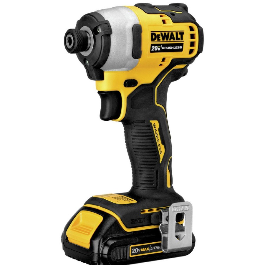 Power Tools Dewalt Impact Drivers | Dewalt Dcf809C2 Atomic 20V Max Brushless Lithium-Ion 1/4 In. Cordless Impact Driver Kit With (2) 1.5 Ah Batteries