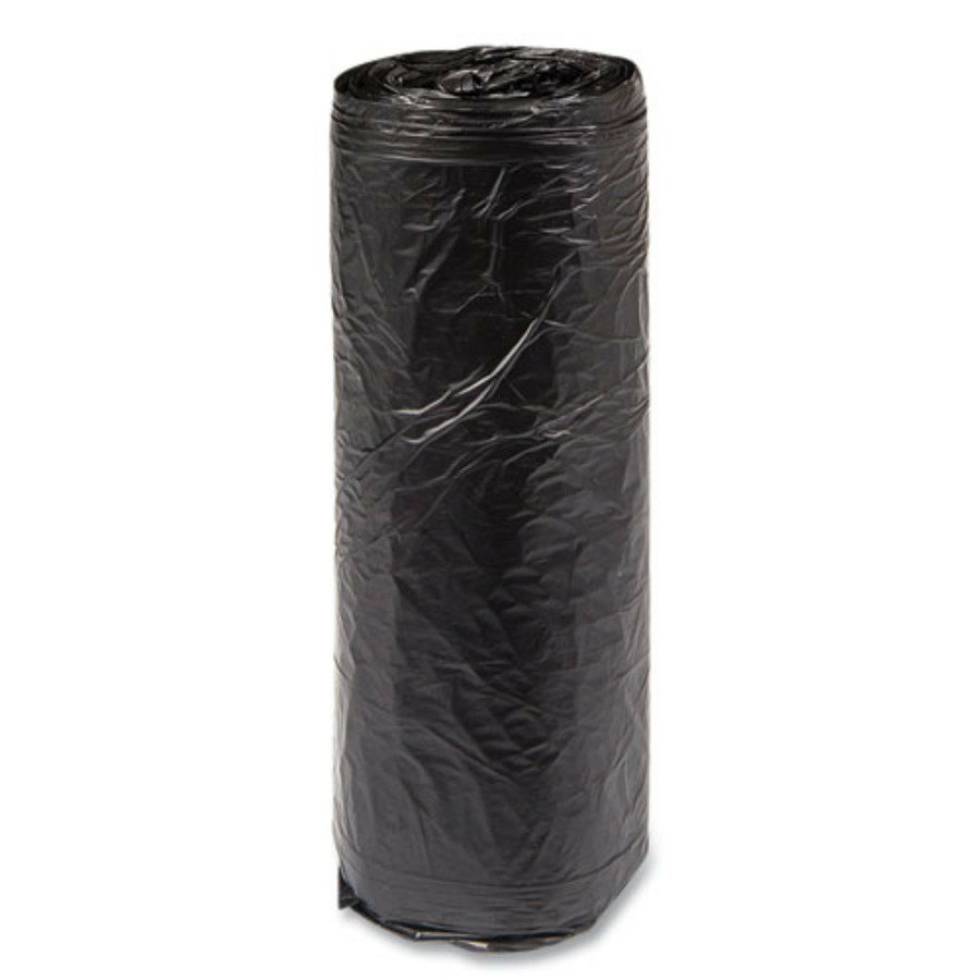 Facility Maintenance & Supplies Inteplast Group | Inteplast Group S243306K High-Density 16-Gal. 6 Microns 24 In. X 33 In. Commercial Can Liners - Black (1000/Carton)