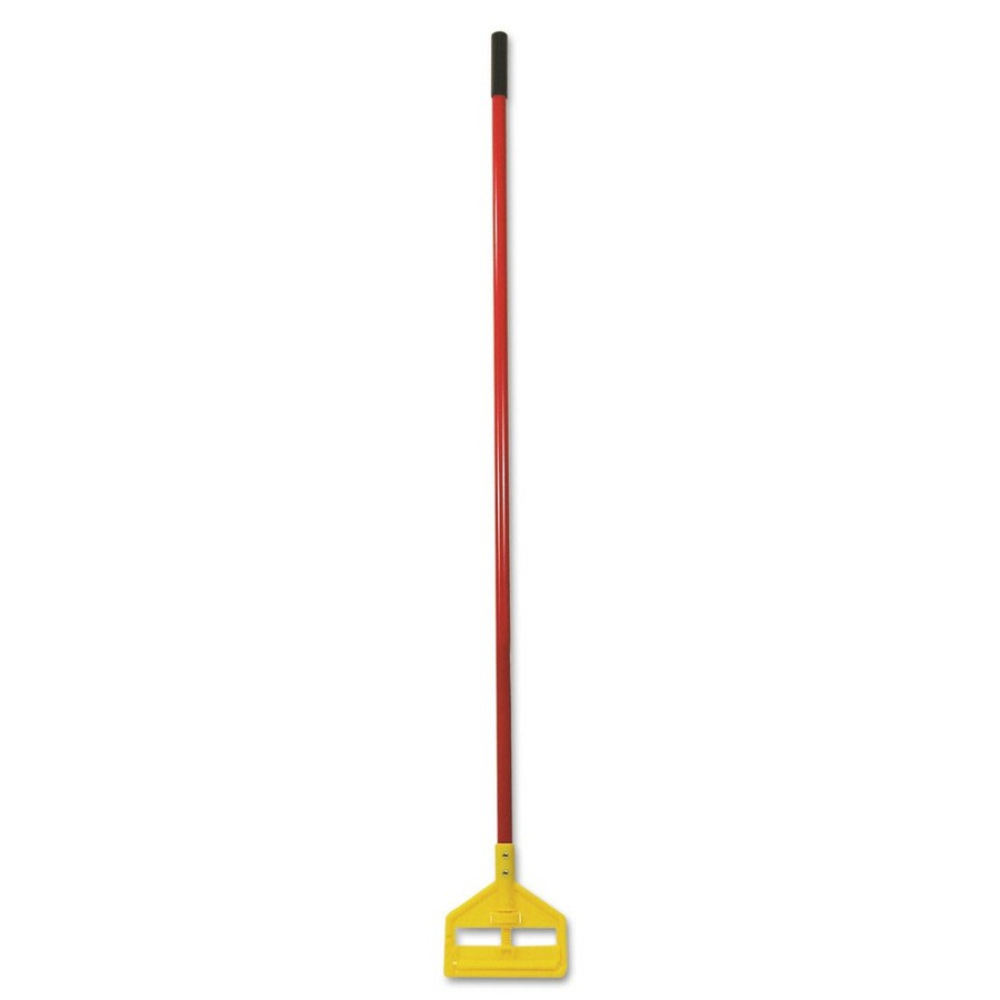 Facility Maintenance & Supplies Rubbermaid Commercial Cleaning Tools | Rubbermaid Commercial Fgh14600Rd00 60 In. Invader Fiberglass Side-Gate Wet-Mop Handle - Red/Yellow