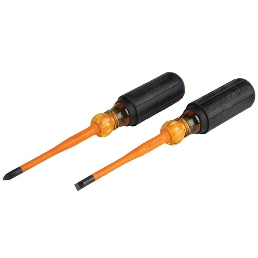 Hand Tools Klein Tools | Klein Tools 33732Ins Slim-Tip Insulated Phillips And Cabinet Tips Screwdriver Set (2-Piece)