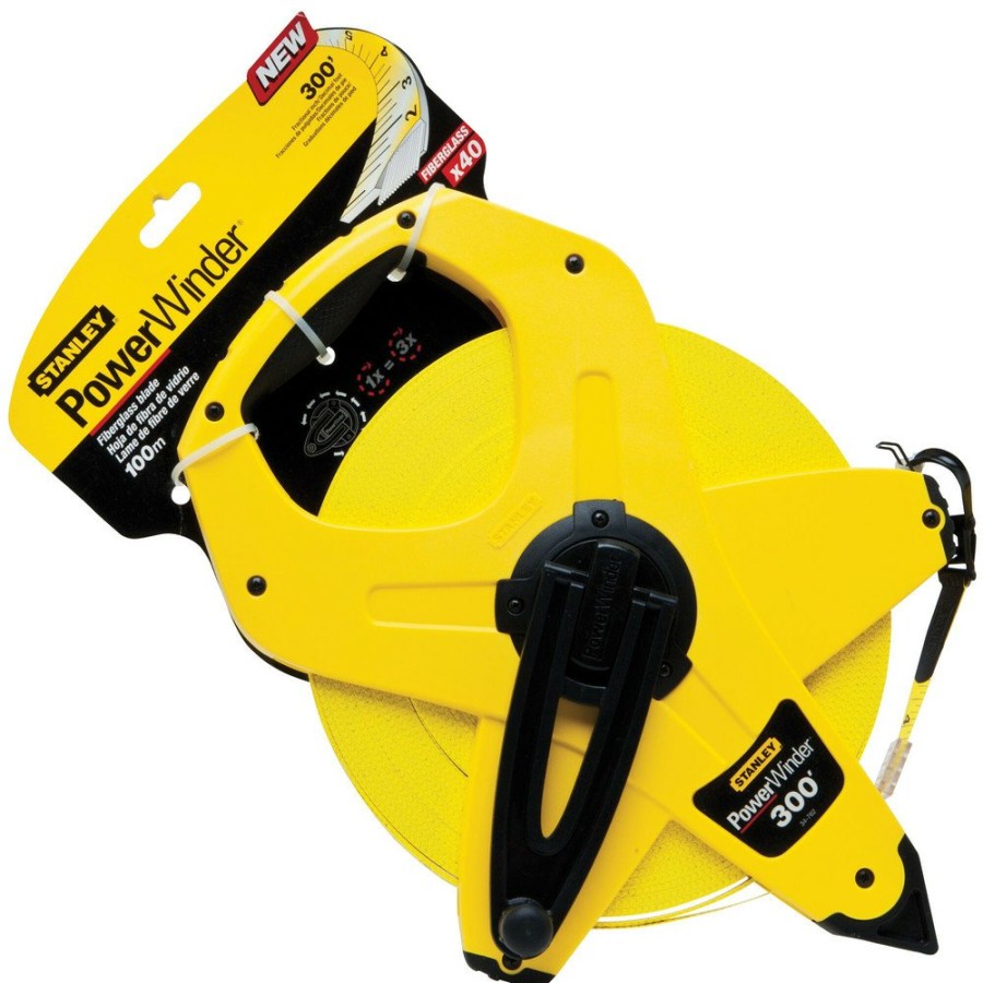 Hand Tools Stanley Tape Measures | Stanley 34-762 Powerwinder 300 Ft. Fiberglass Long Tape