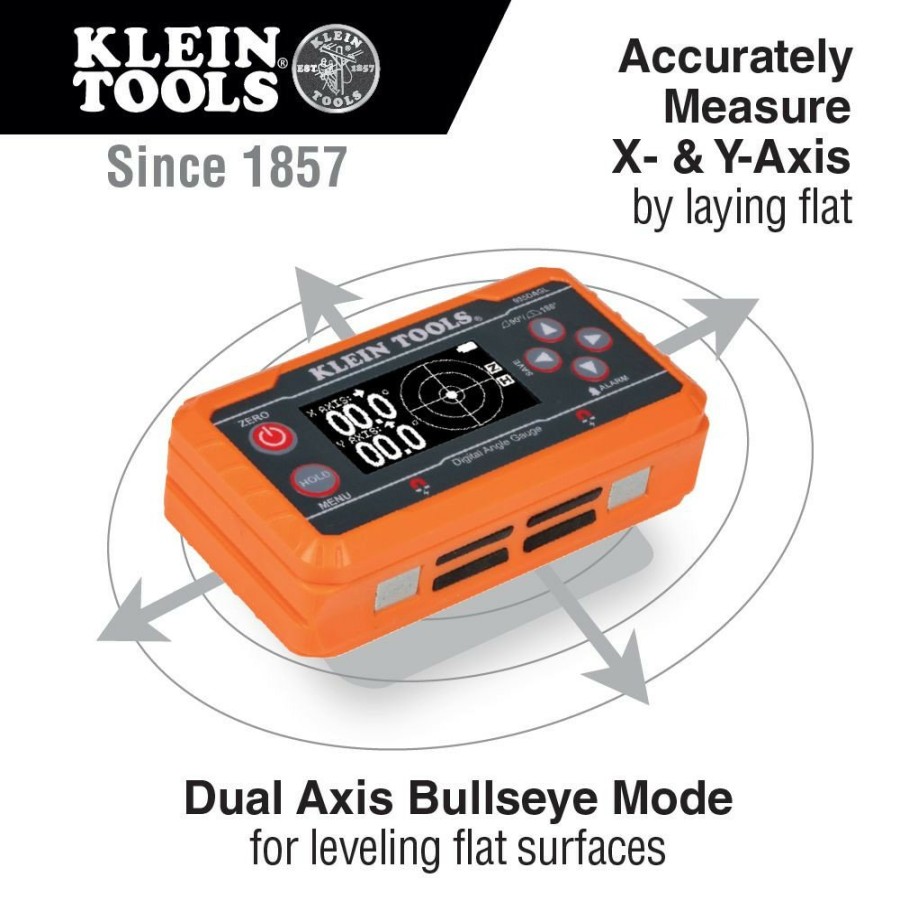 Hand Tools Klein Tools Levels | Klein Tools 935Dagl 4.57 In. X 1.36 In. X 2.48 In. Programmable Angles Digital Level With 2 Batteries (Aa)