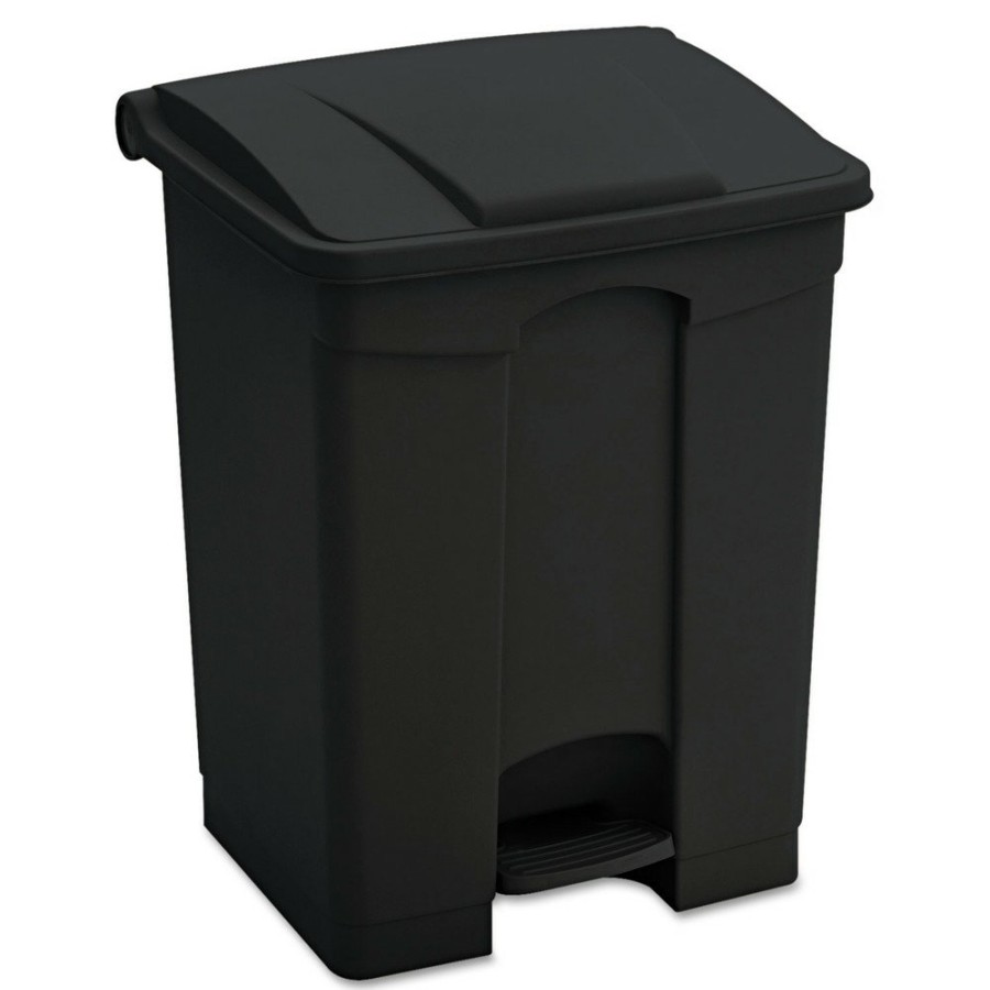 Facility Maintenance & Supplies Safco | Safco 9923Bl 23 Gallon Large Capacity Plastic Step-On Receptacle - Black