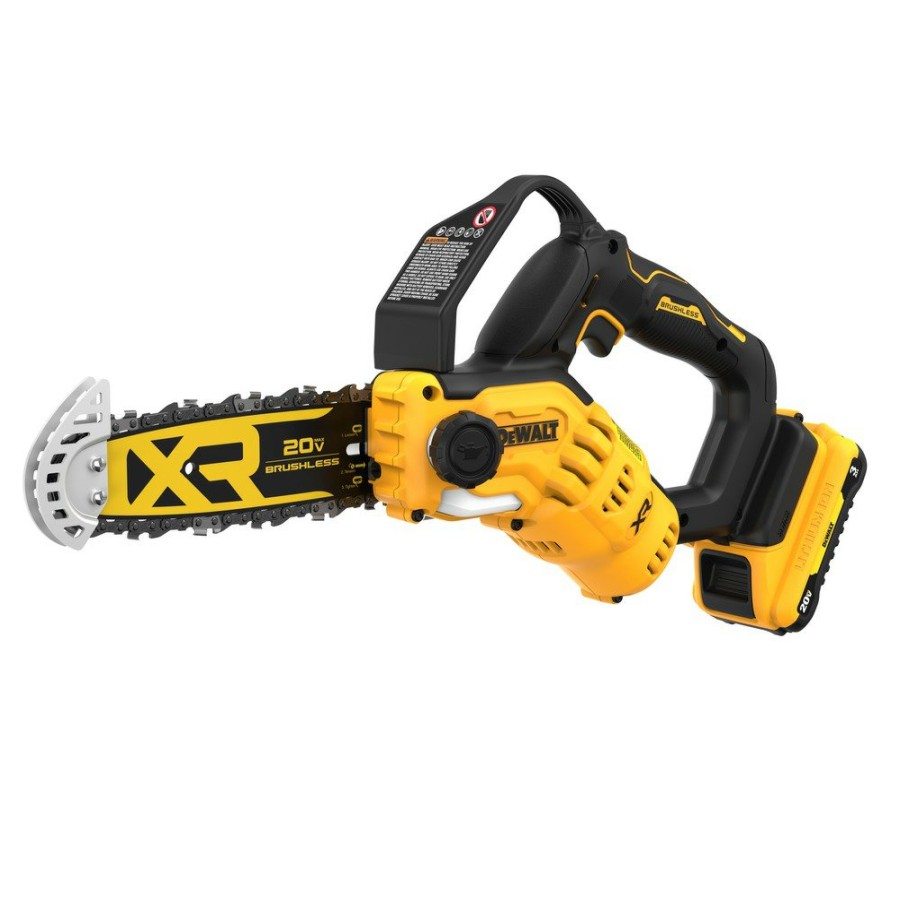 Outdoor Power Tools & Equipment Dewalt | Dewalt Dccs623L1 20V Max Brushless Lithium-Ion 8 In. Cordless Pruning Chainsaw Kit (3 Ah)