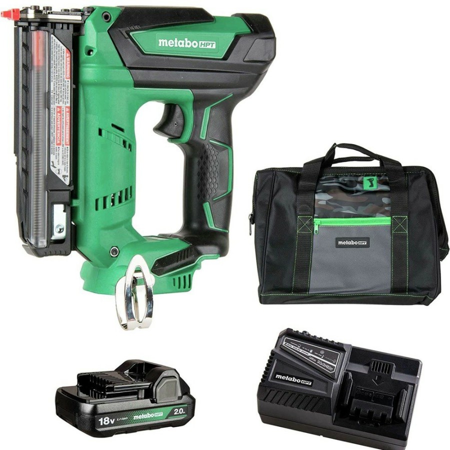 Power Tools Metabo HPT Nailers | Metabo Hpt Np18Dsaltm 18V Multivolt Lithium-Ion Cordless 23-Gauge Compact Pin Nailer Kit (2 Ah)