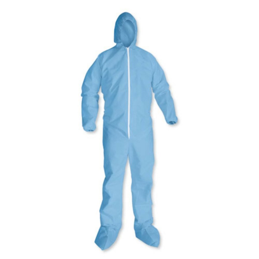 Safety Equipment KleenGuard | Kleenguard Kcc 45356 A65 Flame-Resistant Hood And Boot Coveralls - Blue, 3X (21/Carton)