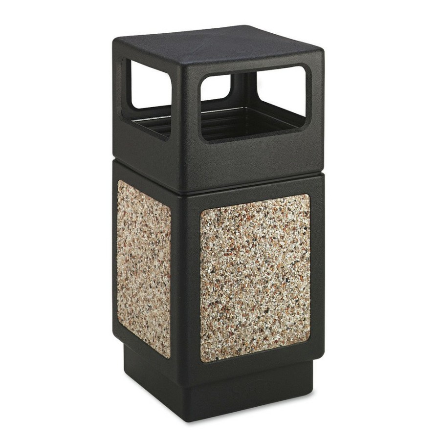 Facility Maintenance & Supplies Safco | Safco 9472Nc Canmeleon 38-Gallon Side-Open Aggregate Panel Receptacles - Black