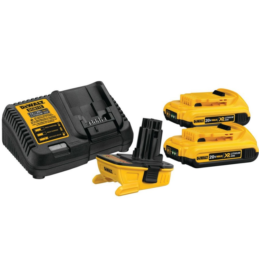 Batteries & Chargers Dewalt | Dewalt Dca2203C 20V Max Lithium-Ion Battery/Charger/Adapter Kit For 18V Cordless Tools With 2 Batteries (2 Ah)