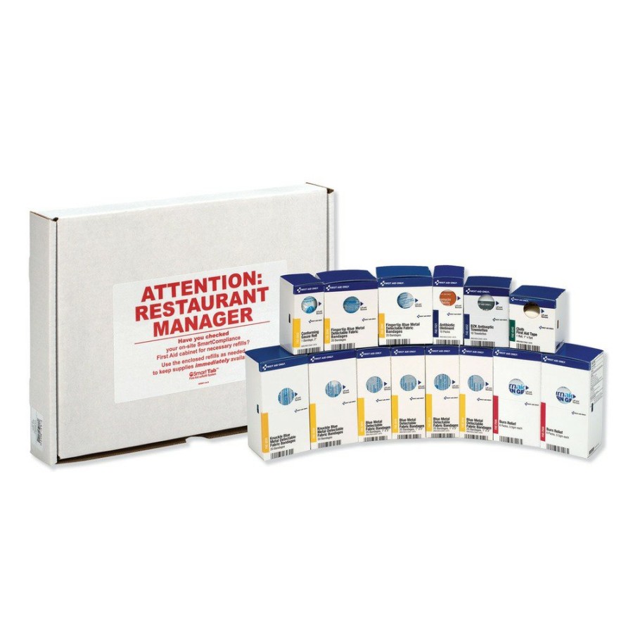 Safety Equipment First Aid Only First Aid And Emergency Kits | First Aid Only Fae-8010 Smartcompliance Restaurant First Aid Cabinet Refill (1-Kit)