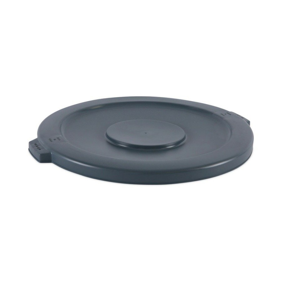 Facility Maintenance & Supplies Boardwalk | Boardwalk 1868184 Flat-Top Round Lids For 44 Gallon Waste Receptacles - Gray