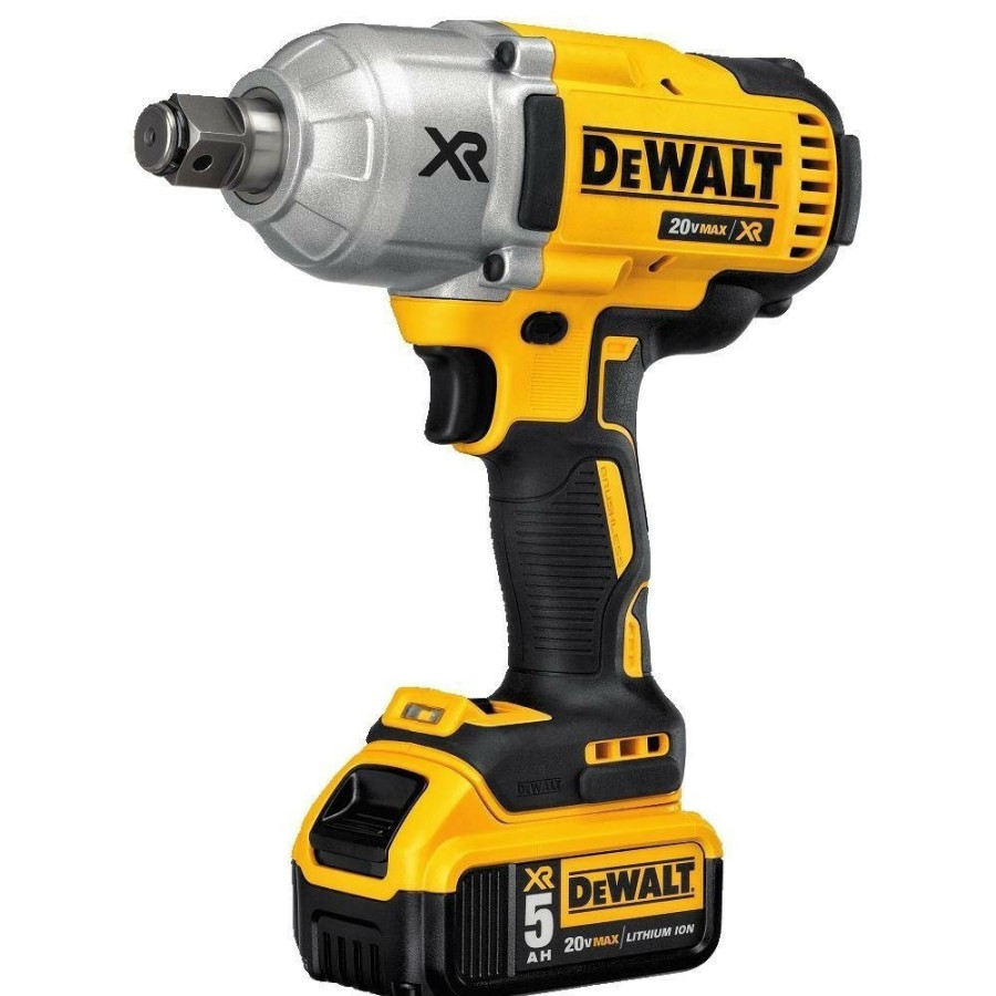 Power Tools Dewalt Impact Drivers | Dewalt Dcf897P2 20V Max Xr 5.0 Ah Cordless Lithium-Ion Brushless 3/4 In. Hog Ring Impact Wrench Kit