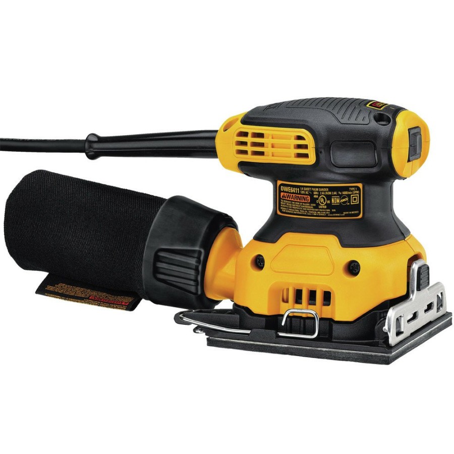 Power Tools Dewalt Drywall Sanders | Dewalt Dwe6411K 2.4 Amp 1/4 Sheet Finishing Sander Kit