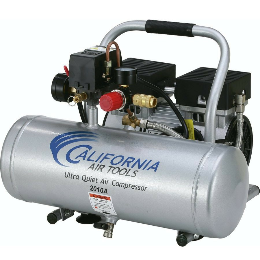 Air Tools And Equipment California Air Tools Portable Air Compressors | California Air Tools 2010A 1 Hp 2 Gallon Ultra Quiet And Oil-Free Aluminum Tank Hand Carry Air Compressor