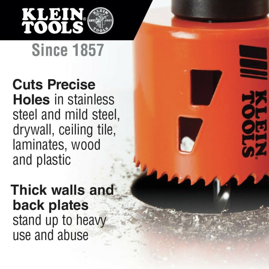 Power Tool Accessories Klein Tools Bits And Bit Sets | Klein Tools 31922 1-3/8 In. Bi-Metal Hole Saw