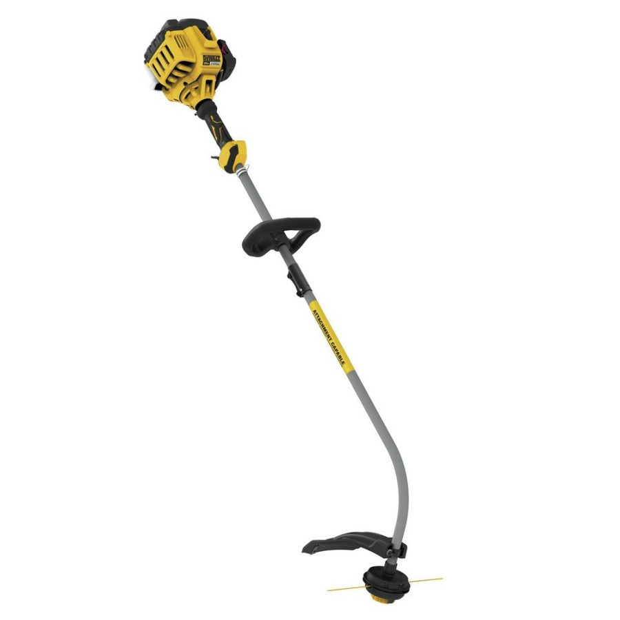 Outdoor Power Tools & Equipment Dewalt String Trimmers | Dewalt Dxgst227Cs 27Cc 17 In. Gas Curved Shaft String Trimmer With Attachment Capability