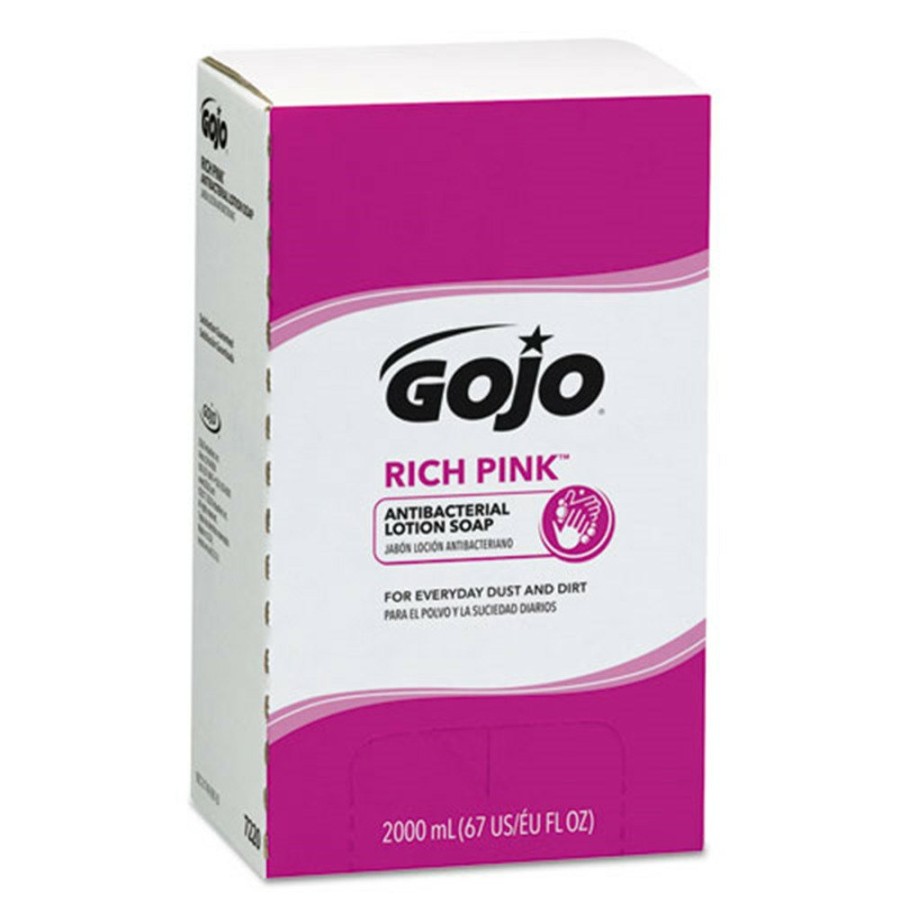 Facility Maintenance & Supplies GOJO Industries Hand Soaps | Gojo Industries 7220-04 Rich Pink Floral Scent 2000 Ml Antibacterial Lotion Soap Refill For Pro Tdx Dispenser (4/Carton)