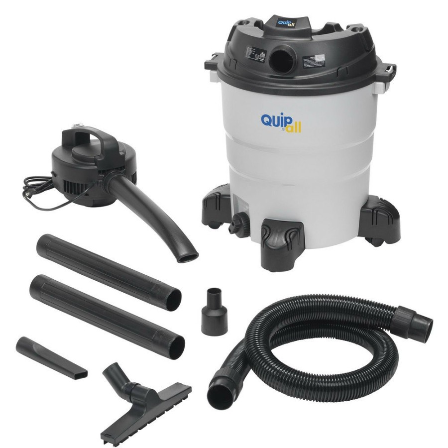 Vacuums Quipall | Quipall Ec818-1200 1200-Watt 8.3 Gallon Plastic Tank Wet/Dry Vacuum