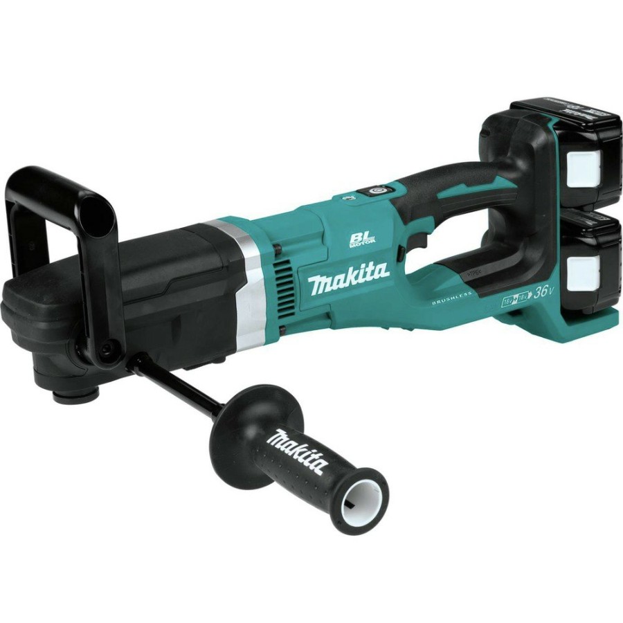 Power Tools Makita Right Angle Drills | Makita Xad04Pt 36V (18V X2) Lxt Brushless Lithium-Ion 7/16 In. Cordless Hex Right Angle Drill Kit With 2 Batteries (5 Ah)