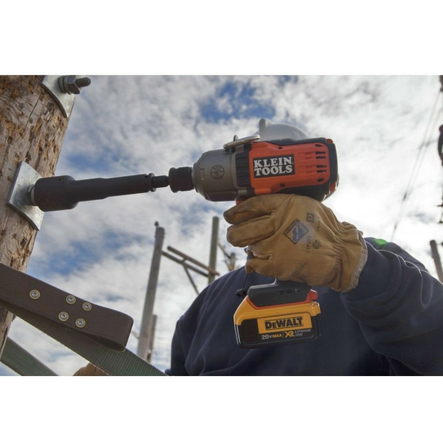 Power Tools Klein Tools | Klein Tools Bat20-716 20V Brushless Lithium-Ion 7/16 In. Cordless Impact Wrench (Tool Only)