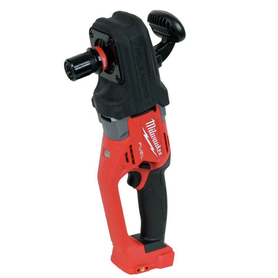 Power Tools Milwaukee Right Angle Drills | Milwaukee 2808-20 M18 Fuel Hole Hawg Brushless Lithium-Ion Cordless Right Angle Drill With 7/16 In. Quik-Lok (Tool Only)