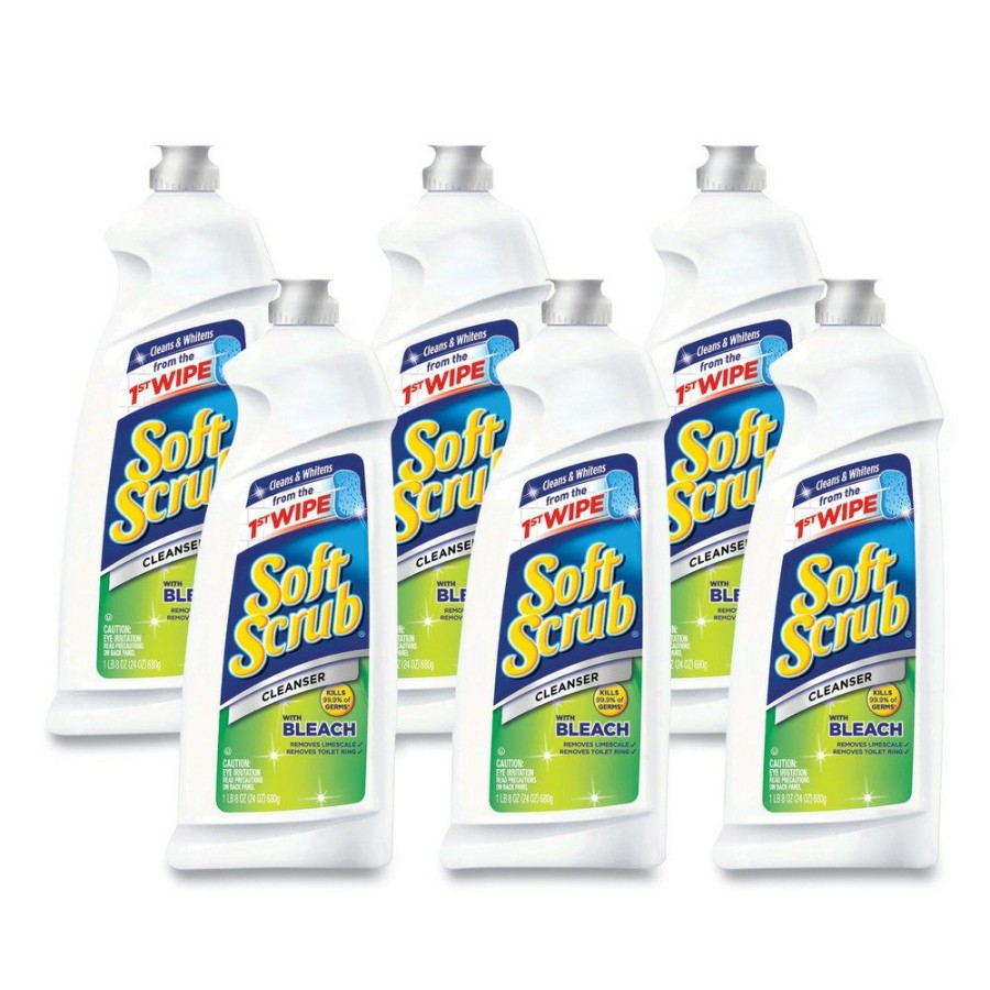 Facility Maintenance & Supplies Soft Scrub Cleaners | Soft Scrub 15519 63 Oz. Bottle Commercial Disinfectant Cleanser With Bleach (6/Carton)