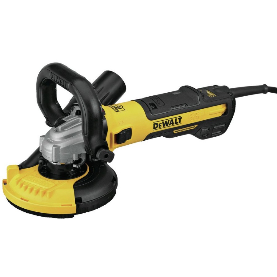 Power Tools Dewalt Surfacing Ginders | Dewalt Dwe46253 5 In. Brushless Surfacing Grinder Kit With Kickback Brake