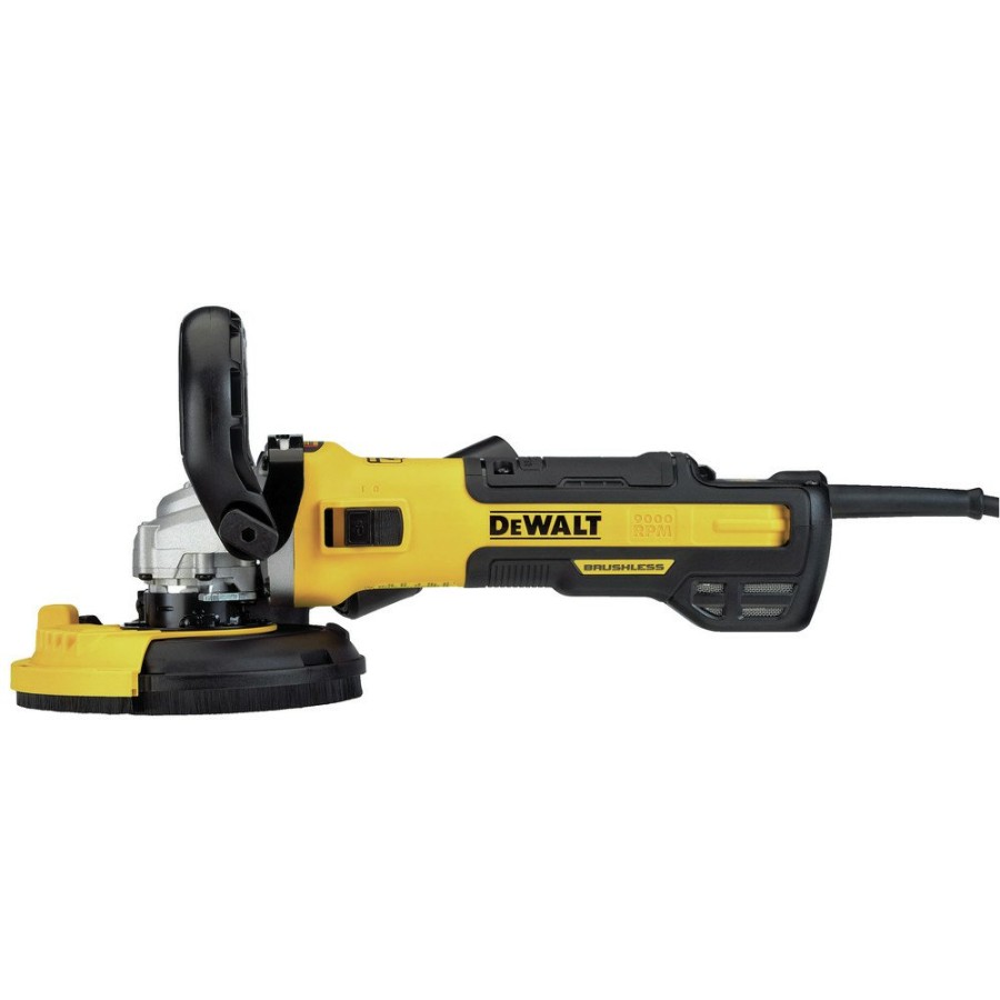 Power Tools Dewalt Surfacing Ginders | Dewalt Dwe46253 5 In. Brushless Surfacing Grinder Kit With Kickback Brake