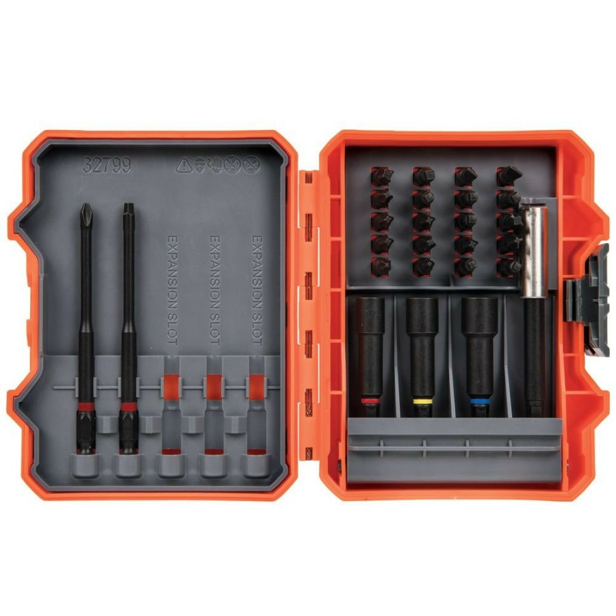 Power Tool Accessories Klein Tools Bits And Bit Sets | Klein Tools 32799 26-Piece Impact Driver Bit Set