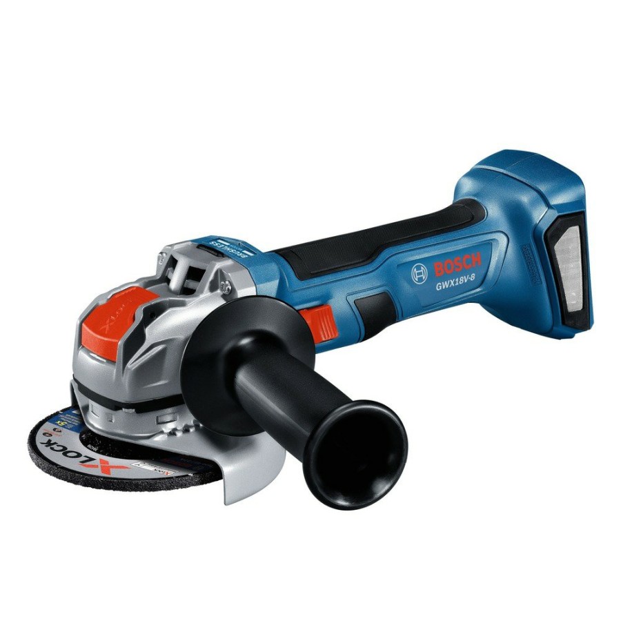 Power Tools Bosch Angle Grinders | Factory Reconditioned Bosch Gwx18V-8N-Rt 18V Brushless Lithium-Ion 4-1/2 In. Cordless X-Lock Angle Grinder (Tooly Only)