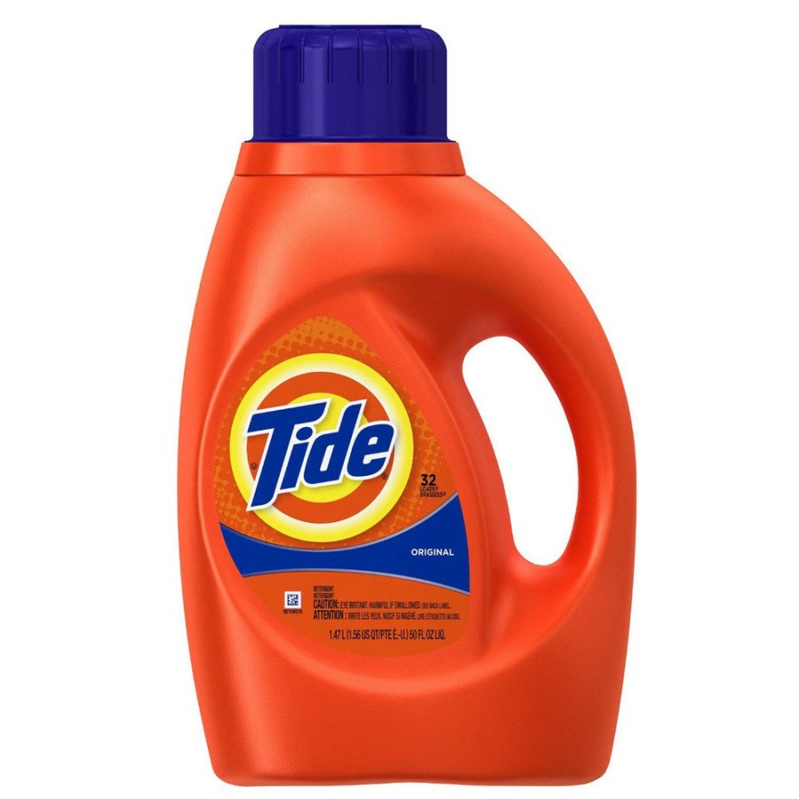 Facility Maintenance & Supplies Tide Cleaners | Tide 40213 46 Oz. Bottle 32 Loads Liquid Tide Laundry Detergent (6/Carton)